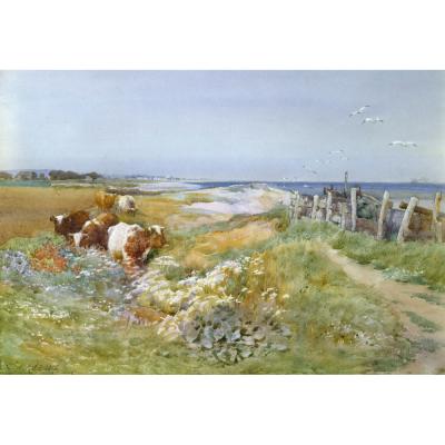 Charles James Adams – On the Coast, Littlehampton in the distance